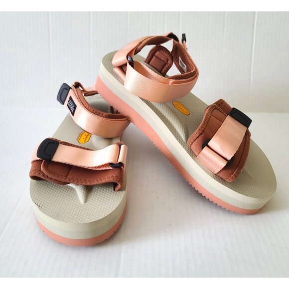 Suicoke Shoes - Suicoke CEL-VPO Platform Sandals in Peach/Cream Womens Sz 9 EU 39 Vibram NWOB